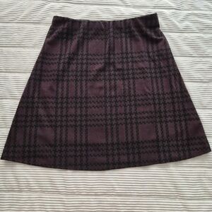 Margaret M Purple Checkered A-Line Skirt - Sz Large